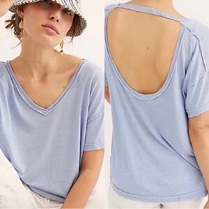 NWT Free People All Mine Tee Blue Dreamy Clouds Size Small New With Tags Boho S